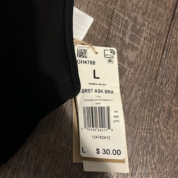 NWT Adidas Sports Bra Medium Support Black White NWT Bundles & Offers Welcome - Picture 2 of 5